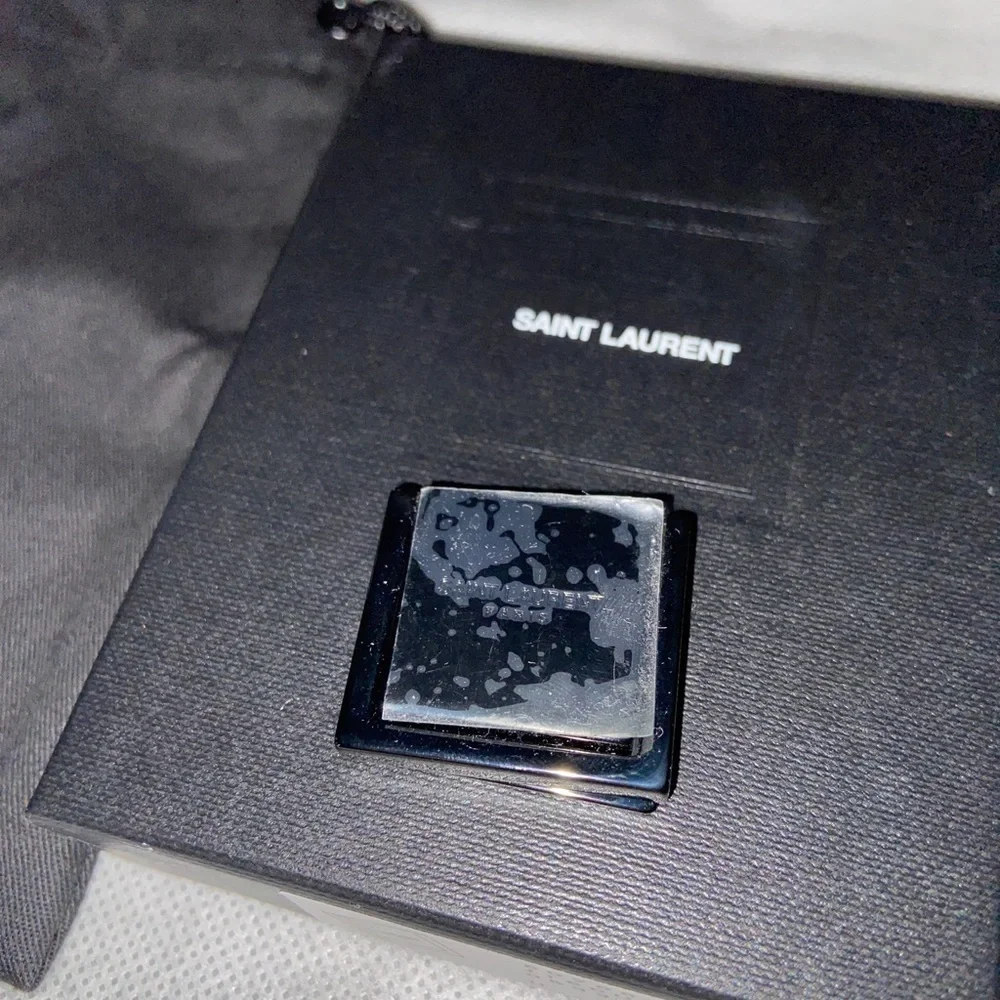Saint Laurent Paris Brass Phone Ring OS UNI​​​